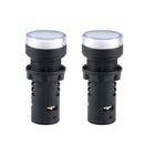 2Pcs Red/Green Indicator Light AC/DC 24V, 22mm Panel Mount, Dual-Color, for Electrical Control Panel, HVAC, DIY Projects
