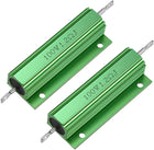 2 Pcs Aluminum Case Resistor 100W 1.2 Ohm Wirewound Green for LED Replacement Converter 100W 1.2RJ