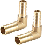 12mm to 10mm Barb Brass Hose Fitting 90 Degree Elbow Pipe Connector Coupler 2pcs