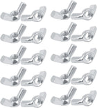 M5 Female Thread Metal Butterfly Wing Nut Fasteners Silver Tone 20pcs