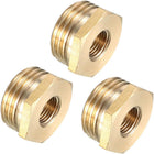 Brass Threaded Pipe Fitting 1/2 PT Male x 1/8 PT Female Hex Bushing Adapter 3pcs