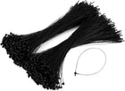 7" 1000 Pcs Black Snap Lock Pin Loop Plastic Tag Fastener Hook Ties