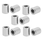 M6 Round Connector Nuts, 304 Stainless Steel Coupling Nut 14.0mm/0.55inch Length,Pack of 10