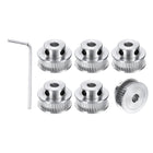 6pcs GT-2 36T Pulley Synchronous Wheel 6.35mm Bore, Aluminum Timing Pulley 36 Teeth, Fit Width 6mm Timing Belt for 3D Printer CNC Machine (with A Wrench)