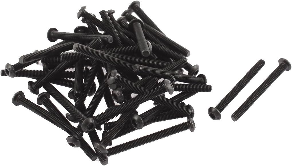 M3x30mm 10.9 Alloy Steel Button Head Hex Socket Cap Screw Bolt 50pcs