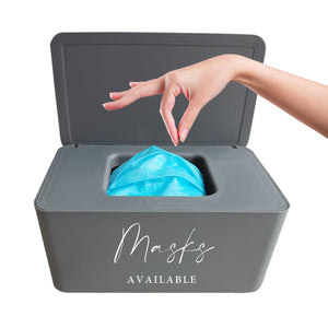 LinkMejor Masker, tilgjengelige behåpelsmasker, dispenser, 8,2" lång * 4,9" bred * 3,9" hårdd