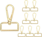 8Pcs Swivel Clasp Hooks, Swivel Purse Clips, 1.26" ID x 2.36" Length 360° Metal Trigger Snap Hooks Lobster Claw Clasps for Keychain Purse Lanyard DIY, Gold