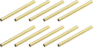 Brass Tube Spacer Beads, 3mm x 40mm Glossy Bead 2.5mm Inner Dia for DIY Jewelry Making Crafts Projects, Gold Tone 200Pcs