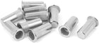 M8x27mm 304 Stainless Steel Straight Knurled Closed End Rivet Nut Fastener 10pcs
