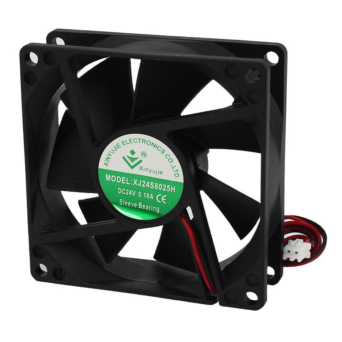 DC 24V Sleeve Bearing Computer PC CPU Cooling Cooler Fan 80x80x25 mm