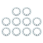10Pcs 7/8 Internal Tooth Lock Washer, Zinc-Plated Carbon Steel Multi-Tooth Star Washer Locking Fastener, Silver Tone