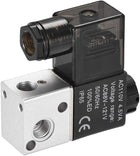 AC 110V 3 Way 2 Position 1/8"PT,Pneumatic Air Electric Control Solenoid Valve,Normally Closed,3V1-06