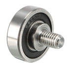 Bearing Roller with Threaded Rod 30x9mm M8x12mm for Sliding Door Track Guide, Metal, Silver and Black
