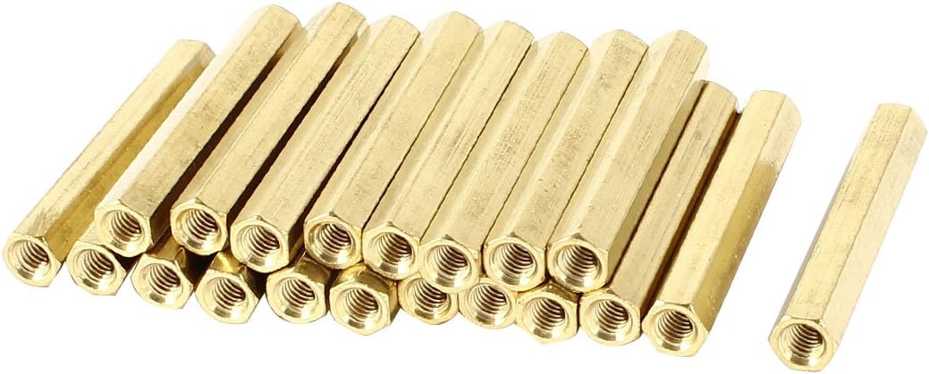 20 x Gold Tone M4x40 M4 Female Thread Brass Standoff Spacer 40mm High