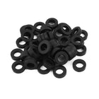 Rubber Flat Washers 12mm OD 7mm ID 3mm Thickness for Faucet Pipe Water Hose, Pack of 50