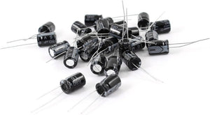 Radial Aluminum Electrolytic Capacitors Black 8x12mm 680uF 16V 25pcs