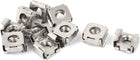 M8 x 1.25mm Pitch 304 Stainless Steel Cage Nuts Siliver Tone 10pcs