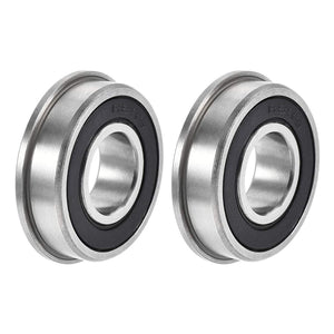 FR8-2RS Flanged Ball Bearing 1/2"x1-1/8"x5/16" Double Sealed Chrome Steel Bearing 2pcs