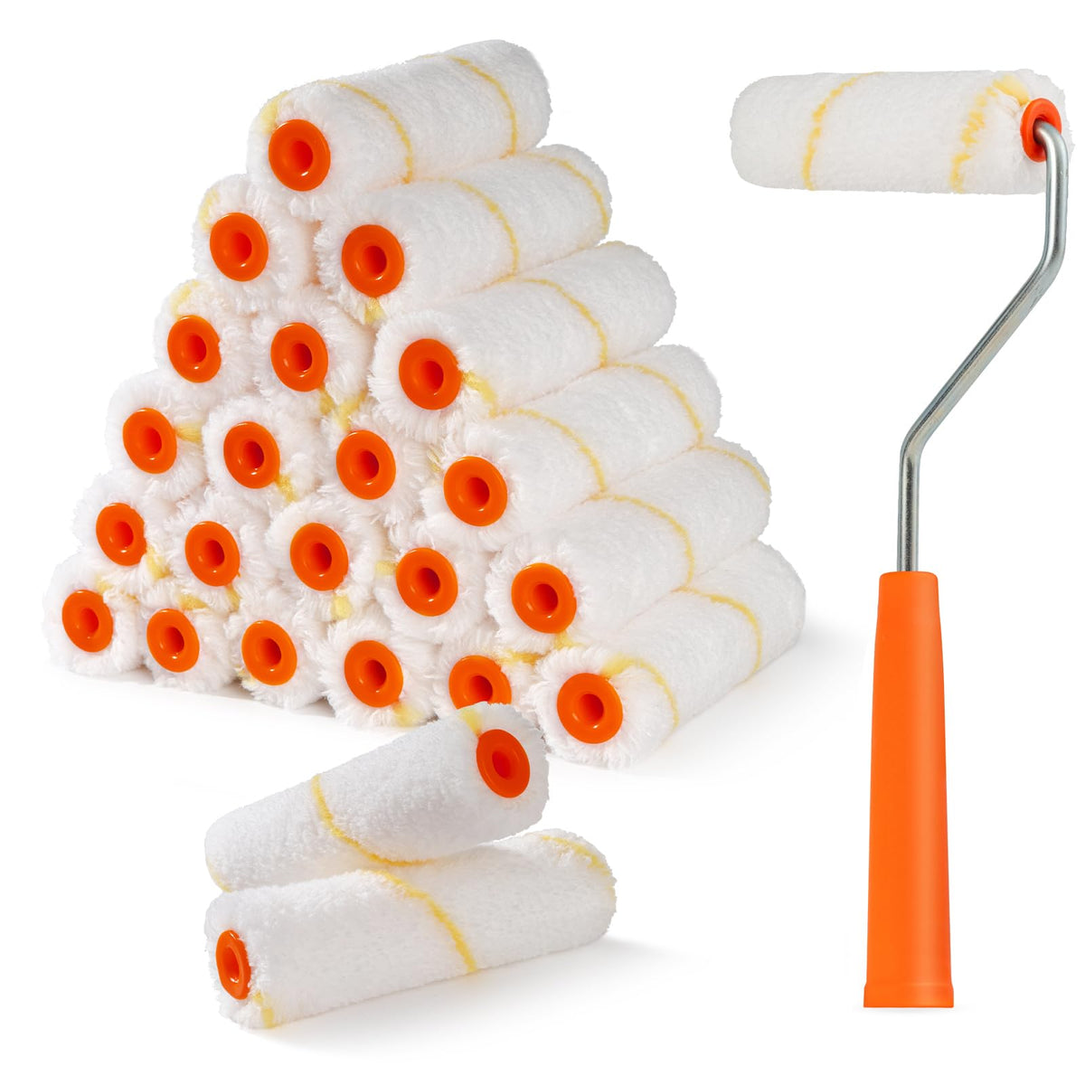 LinkMejor 24er-Pack-Mikrofasern-Markierungsroller, 4 Zoll, 3/8 Zoll