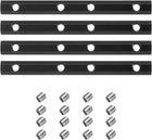 4pcs 20 Series Straight Line Connector 4 Inch with M5 Mounting Screws Corner Bracket for T/V Slot 2020 Series Carbon Steel Extrusion Profile, Black