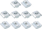 T Nuts, 20pcs - Nickel Plated Carbon Steel T Slot Bolts, 4040 Series M6 Hammer Head Fastener, Sliding T Nuts for Aluminum Extrusion Profile (Silver)