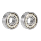 608ZZ Deep Groove Ball Bearing 8x22x7mm Double Shielded Chrome Steel Bearings 2Pcs