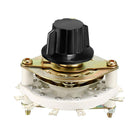 2P4T 2 Pole 4 Position 1 Deck Band Channel Rotary Switch Selector with Plastic Knob
