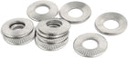 M10 304 Stainless Steel Locking Washer Silver Tone 10pcs