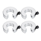 4pcs Shaft Collar Set for Linear Rail SBR20, Clamp-on Shaft Collar with Set Screw 20mm Bore, 40mm OD, 12mm Thickness, Aluminum All in One Shaft Clamping Collars, Anodization