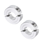2pcs Double Split Clamp-On Shaft Collar for 1/2" Shaft, Two-Piece Clamping Collar, 1-1/8" OD, 13/32" Thickness, Aluminum Alloy Set Screw Split Collar Clamp