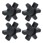 4pcs L090/L095 Jaw Coupling Insert, Flexible Solid Type NBR Rubber Jaw Coupling Center Inserts for L Jaw Coupling L-Jaw Coupler Set, Black