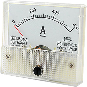 Analog Current Panel Meter DC 0-600A 85C1 Ammeter for Automotive Circuit Testing Charging Battery Ampere Tester Gauge Pack of 1