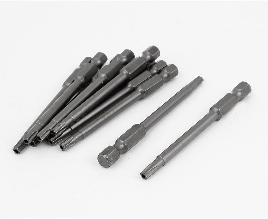 T20 1/4"シャンク 75mm磁気セキュリティトールスクリュービット グレー 20個