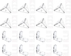8 Set Acrylic Corner Bracket, L-Shaped Corner Connector and 3-Hole Triangle Joint Brace Brackets Transparent w/Sticker for DIY Display Box