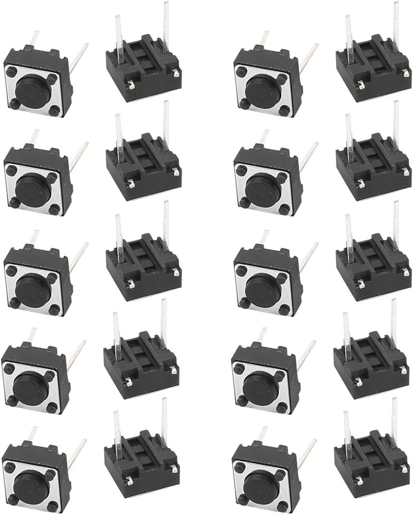 20Pcs 6mmx6mmx4.3mm Panel PCB Momentary Tactile Tact Push Button Switch 2 Pin DIP