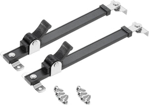 2Pcs 13.5 Pollici Maniglie Finestra, Fermi Finestra a Sfondo in Acciaio Inox, Maniglie di Frizione Regolabili Fermi Finestra con Viti, Nero
