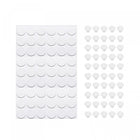5mm Dia Shelf Peg Hole Plugs(50Pcs) with 21mm Dia Screw Hole Covers Stickers(54Pcs/Sheet) for Cabinet Furniture, White