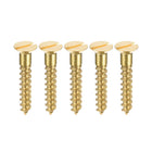 Wood Screws M5 x 30mm Slotted Flat Head Brass Self-Tapping Screw 20 Pcs