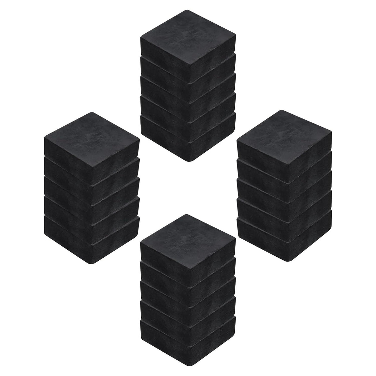 20pcs Rubber Anti-Vibration Pads Hard Pad, 50mm Square Vibration Isolation Mats, 20mm Thickness Non-Slip Rubber Blocks, Anti-Skid Anti Noise for HVAC, Compressor, Air Conditioner