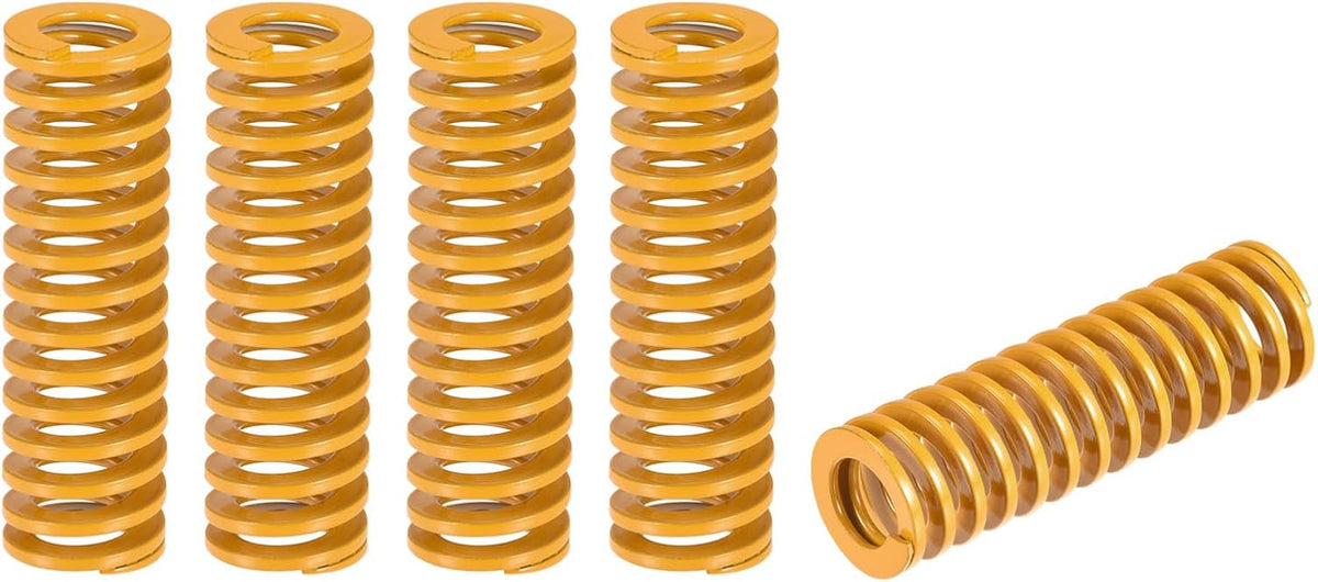 3D Printer Die Spring, 20mm OD 65mm Long 4pcs Spiral Stamping Light Load Compression Mould Die Springs for 3D Printer Electric Part, Yellow