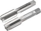 Metric Hand Tap Set M12 Thread 1 and 1.25 Pitch 4 Straight Flutes H2 Alloy Tool Steel 2 Pair