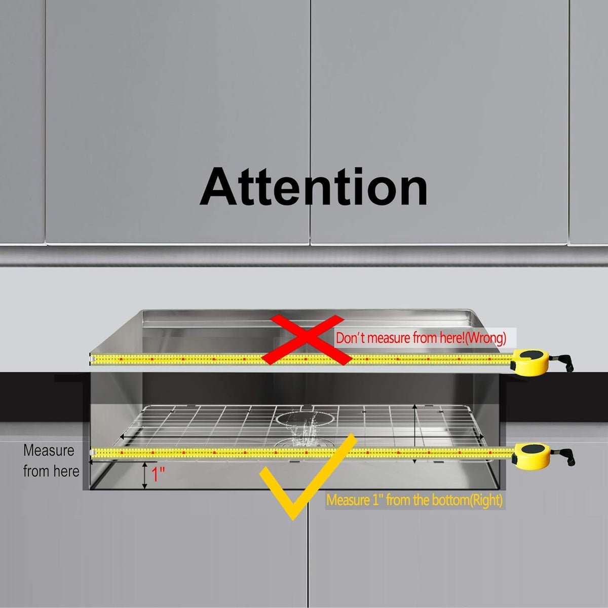 LinkMejor 24" x 12" Stainless Steel Sink Protector