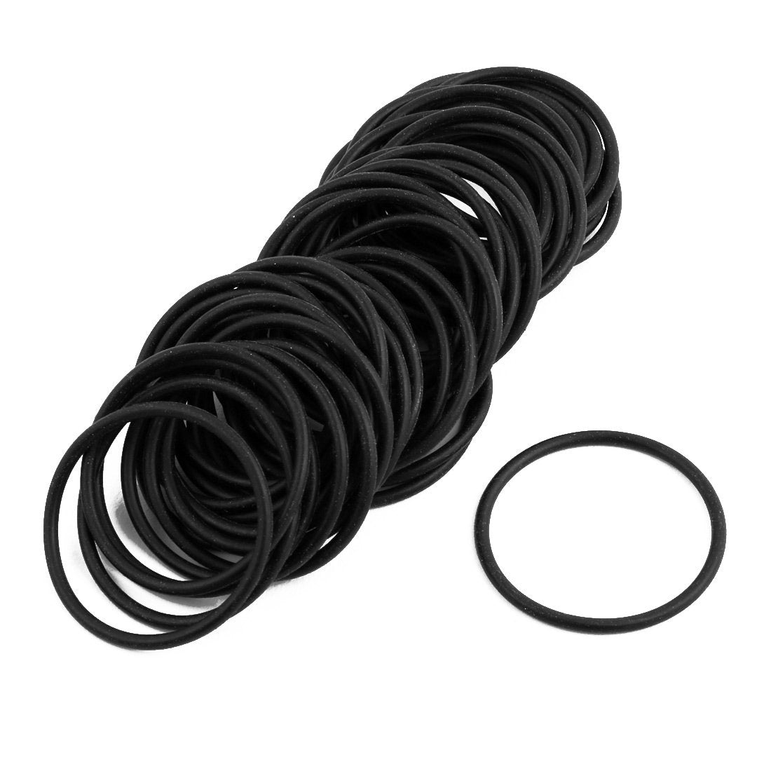 Nitrile Rubber O-Rings, 33mm OD 29mm ID 2mm Width, Metric Nitrile Rubber Sealing Gasket, Pack of 50