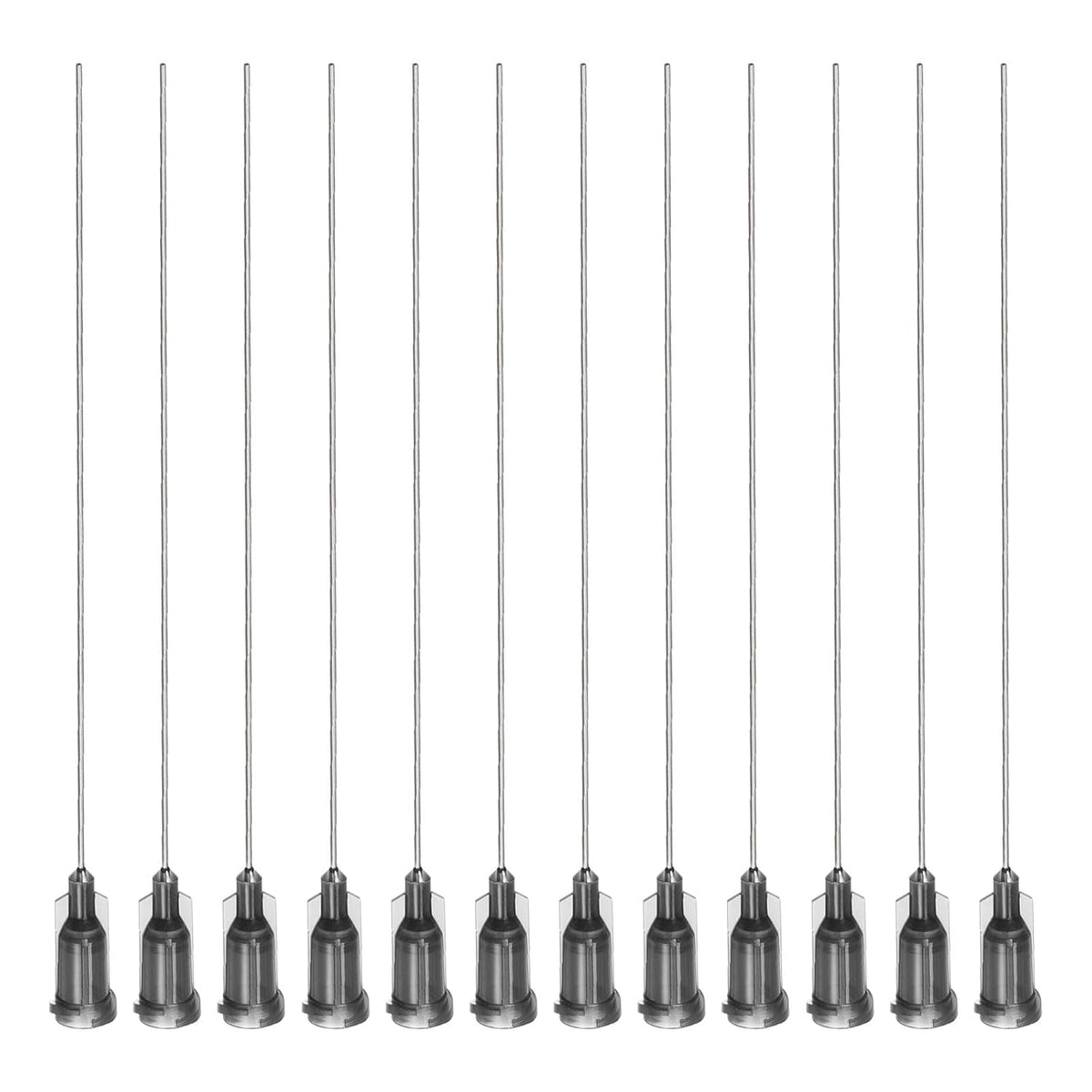 20 Pcs 22G Plastic Dispensing Needles with Luer Lock, 4" Steel Needle Tube PP Heat-Resistant Plastic Blunt Tip for Liquid Glue Gun, Grey