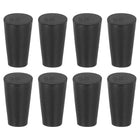 8 Pcs Solid Rubber Stopper, Tapered Lab Seal Tube Stopper Plug for Test Tube Flasks Glass Containers Industry and Laboratories, 15x10x25mm Black