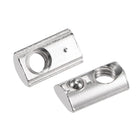 M5 T Slot Nuts Roll in Spring T-nut with Ball Carbon Steel for 2020 Series Aluminum Extrusion Profile Rail with 6mm Slot 30Pcs
