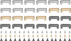 Metal D-Ring Connector Buckles, Alloy Right Angle Arch Bridge D-Ring Buckles Chain Strap Connector for Leather Crafts