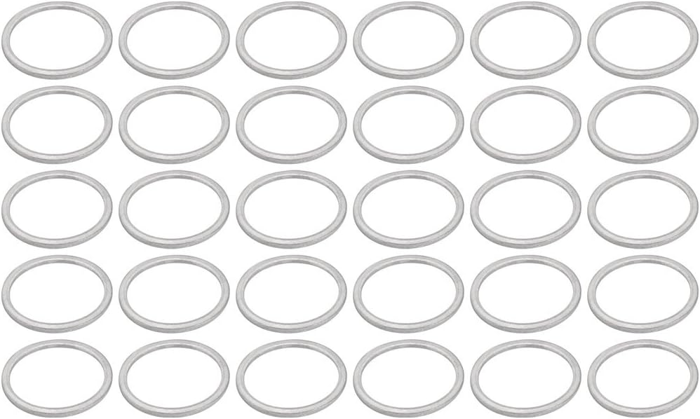 30Pcs 30mmx36mmx2mm Aluminum Motorcycle Hardware Drain Plug Washer