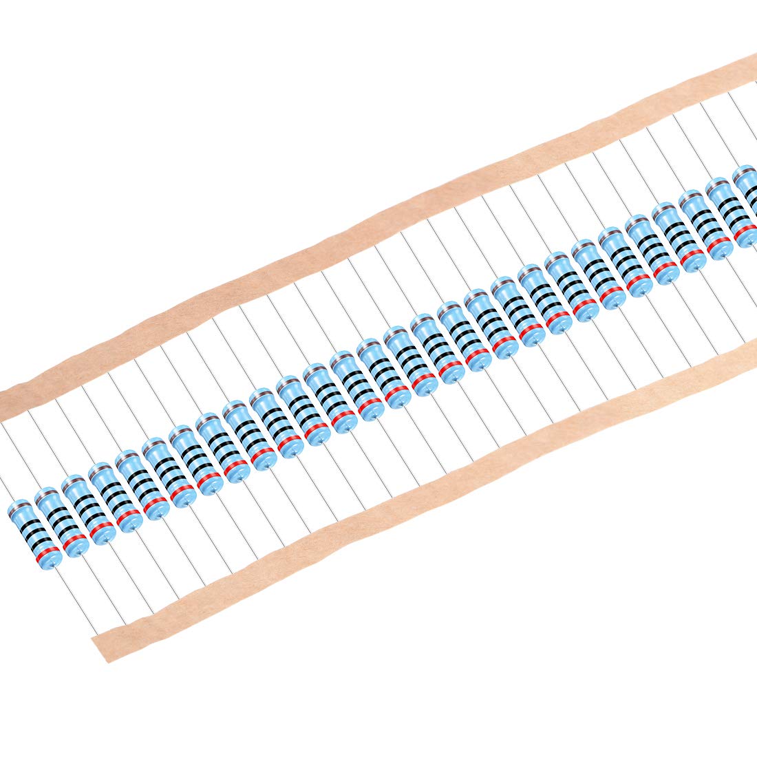 30Pcs 200 Ohm Resistor, 2W 1% Tolerance Metal Film Resistors, Lead, 5 Bands for DIY Electronic Projects and Experiments