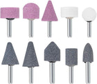 Abrasive Stone Points Set Grinding Wheel Polishing Head Bit with 6mm Shank 1 Set (10Pcs)